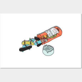 Skateboards Medicine Pill Box Skateboarding Gift Posters and Art